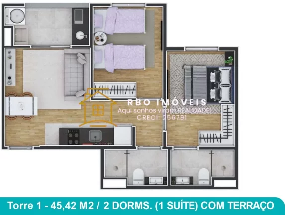 Imagem Griffe Clube Itapevi Lançamento | Apartamento de 2 Dormitórios + Amplo Escritório. com varanda em Itapevi