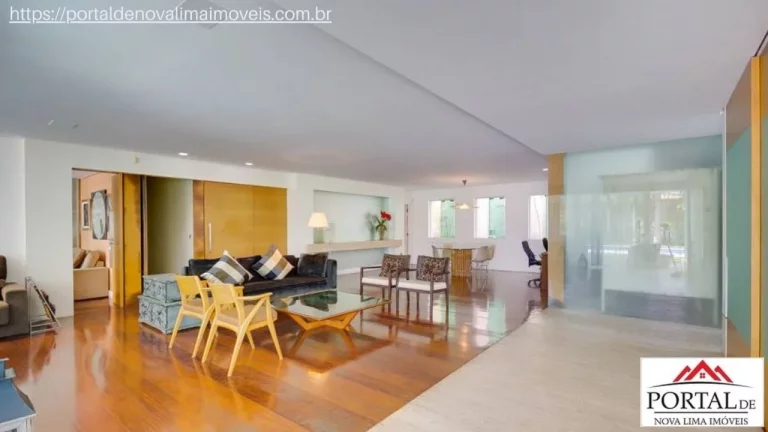 Imagem Casa maravilhosa a venda no Belvedere em Belo Horizonte, construída em área equivalente a 2 lotes, área de lazer com piscina aquecida