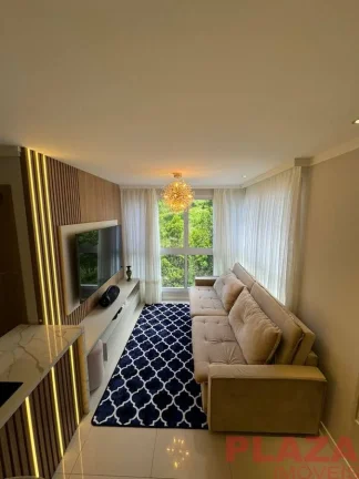 Imagem Apartamento Finamente Mobiliado – 3 Dormitórios | 2 Vagas | Vista para o Cristo Luz | Bairro Nações – Balneário Camboriú