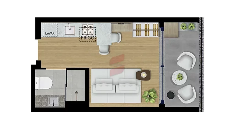 Imagem STUDIO à venda com 46.37m² por R$ 480.000,00 no bairro Centro - CURITIBA / PR
