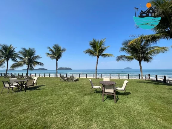 Imagem Alugar casa Juquehy - Casa em Condomínio 4 dormitórios, 3 suítes, 4 vagas, serviço e apoio de praia privativo - máx. 10 pessoas | Juquehy Imobiliária.