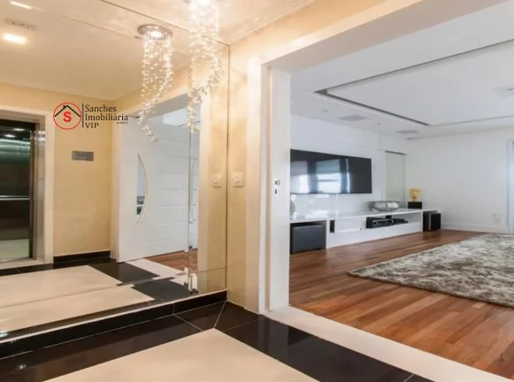 Imagem Lindo apartamento alto padrão, 184m, 2 por andar, elevador privativo, 4 dormitórios sendo 3 suítes, churrasqueira a carvão na varanda
