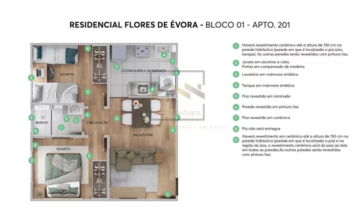 Imagem Apartamento na planta em Forquilhas, São José/SC
