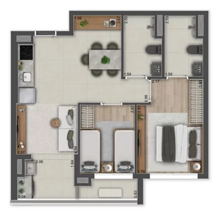 Imagem APARTAMENTO RESIDENCIAL em São Paulo - SP, Brooklin Novo