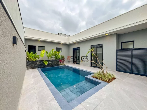 Imagem Modernidade e sofisticação casa térrea com escritório à venda, 211 m² por R$ 1.790.000 - Condomínio Fechado - Indaiatuba/SP