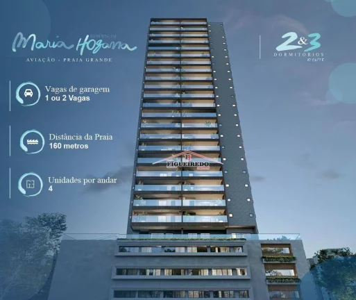 Imagem Apartamento à venda, 135 m² por R$ 950.000,00 - Aviação - Praia Grande/SP