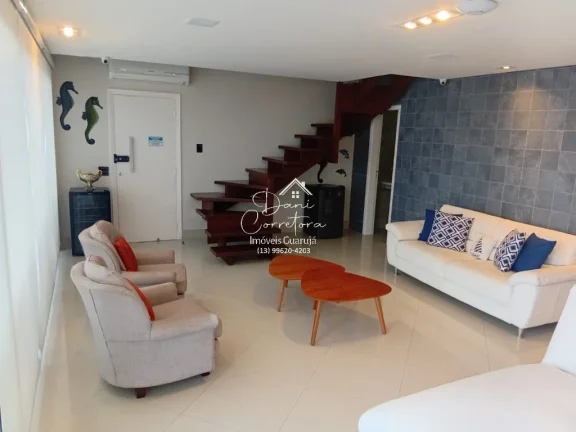 Imagem Cobertura de luxo à venda em Guarujá-SP, Morro Sorocotuba: 4 quartos, 4 suítes, 2 salas, 6 banheiros, 4 vagas, 255m².