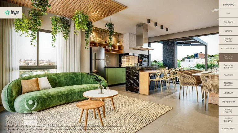 Imagem Apartamento 61 m² com 2 quartos sendo 1 suíte à venda por R$ 606.900 - Bacacheri - Curitiba/PR