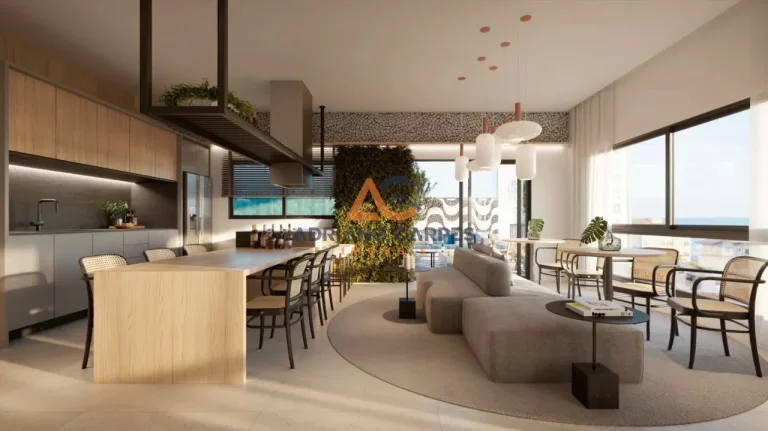 Imagem Apartamento 02 suítes na Praia de Gravatá, Navegantes com ampla sacada e detalhes. Residencial Águas de Março - Adriano Carpes Imóveis Vende