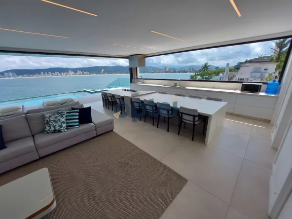 Imagem MANSÃO FRENTE PARA O MAR ,1000 M², 06 DORMITÓRIOS COM 06 SUITES, PISCINA BORDA INFINITA- PENINSULA GUARUJA