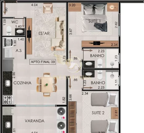 Imagem LANÇAMENTO DE APARTAMENTOS COM 2 DORMITÓRIOS ENTRE AS PRAIAS GRANDE E TENÓRIO, A POUCOS METROS DO MAR