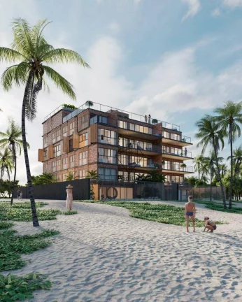 Imagem Apartamentos pé na areia e vista panorâmica para Areia Vermelha na praia de Camboinha.- AP1558