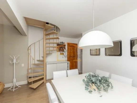 Imagem Apartamento duplex com 90 m², 2 dormitórios, sendo 2 suítes (ambas com sacada), 3 banheiros. Loca...