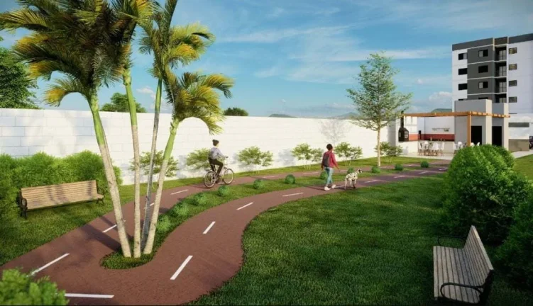 Imagem Apartamento com três quartos, três banheiros, duas vagas de garagem e lazer completo.