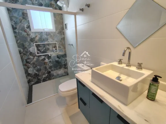 Imagem Imperdível apartamento garden frente mar no Tombo com lazer, 2 quartos, 2 suítes, 2 salas, 3 banheiros, 2 vagas, 150m²!