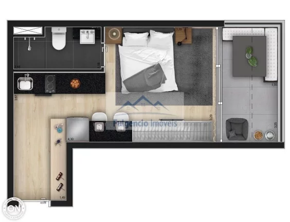 Imagem Apartamentos Studios de 30,75m² mobiliado na Av. dos Imarés - Moema