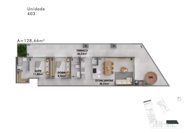 Imagem Cobertura para Venda em Florianópolis / SC no bairro Cachoeira do Bom Jesus