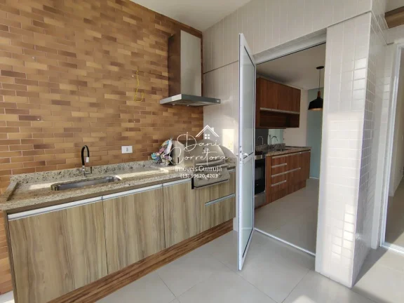 Imagem Apartamento frente mar com lazer, Tombo com 3 Quartos, 3 Suítes, 2 Salas, 4 Banheiros, 3 Vagas de Garagem, 112m²!