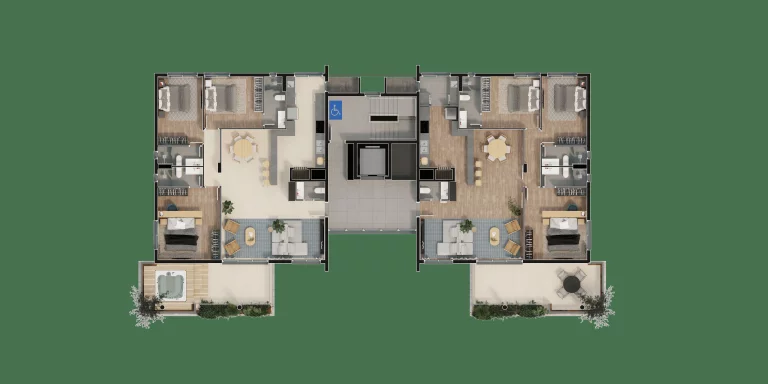 Imagem Amplos apartamentos de 3 suítes 166m² privativos 2 vagas de garagem em Canoas