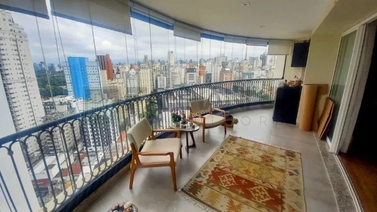 Imagem Luxuoso Apartamento de 4 Quartos no Jardim Paulista com Suítes, 3 Salas e 4 Vagas de Garagem - São Paulo-SP