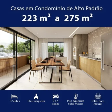 Imagem Casa em condominio com 256 m2 próximo ao Parque Barigui.Nova