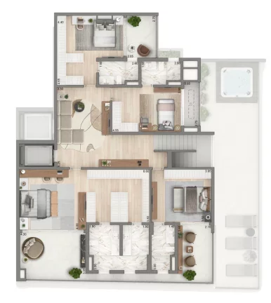 Imagem APARTAMENTO RESIDENCIAL em São Paulo - SP, Brooklin Novo