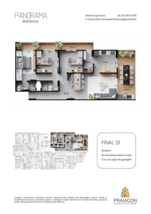 Imagem APARTAMENTO COM 107.89 m² - SOLEMAR - PRAIA GRANDE SP