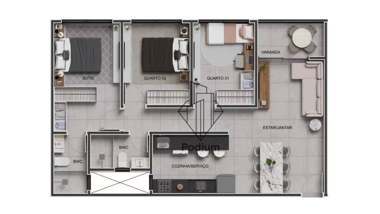 Imagem Apartamentos com varanda / sacada a 350m da praia de Manaíra - AP2190