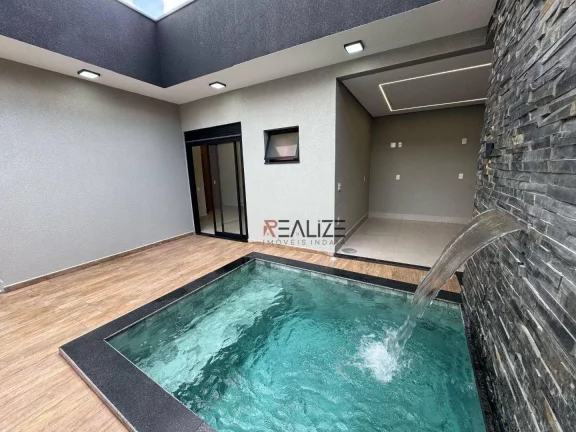 Imagem Casa com piscina e 3 dormitórios à venda, 136 m² por R$ 1.290.000 - Condomínio Fechado - Indaiatuba/SP