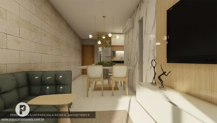Imagem Quarto Sala [41m²] ÷ 60 meses, próx. ao Palato Ponta Verde
