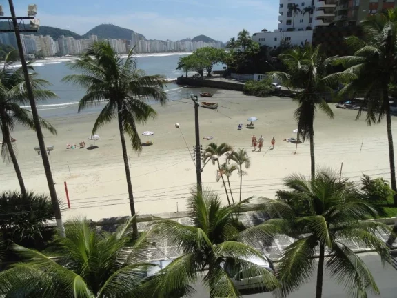 Imagem Apartamento 2 Dormitórios Varanda Vista Total Frente Mar Top Pé Na Areia À Venda, 115 m² por R$ 1.000.000 - Praia Das Astúrias - Guarujá/SP - AP2786