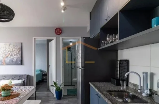 Imagem Apartamento de 34 m², com 2 dormitórios, banheiro, sala e cozinha, totalmente mobiliado.
SEM VAGA ...