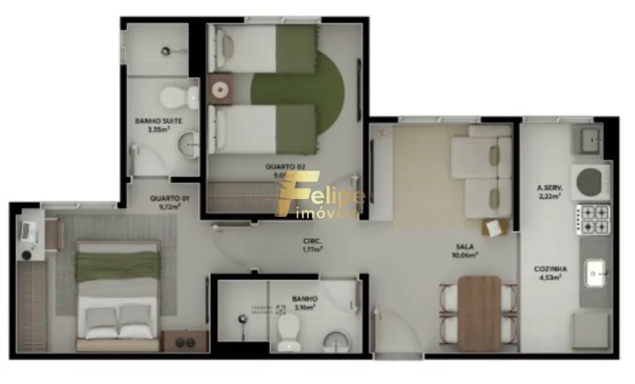 Imagem NOVÍSSIMO EMPREENDIMENTO IMOBILIÁRIO APARTAMNTO DE 03 QUARTOS À VENDA EM PLANALTO DE CARAPINA, NA SERRA/ES!