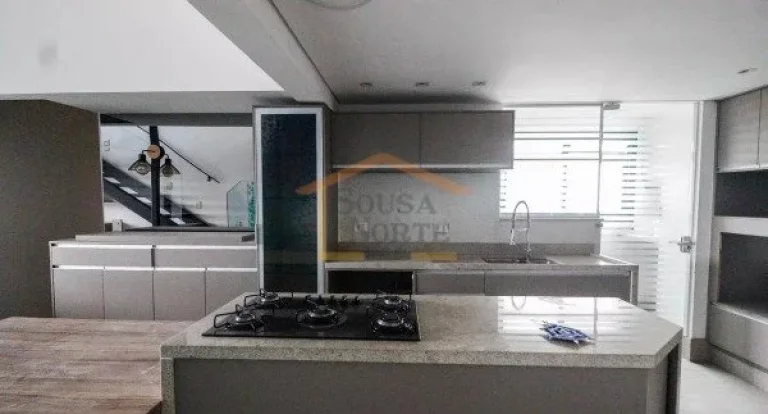 Imagem Cobertura 150m², 2 pavimentos, 3 dormitórios, 3 banheiros, armários planejados, sala de estar, sa...