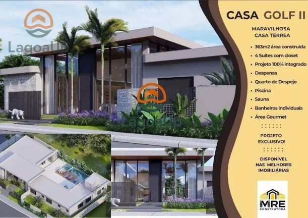 Imagem Casa com 4 dormitórios à venda, 363 m² por R$ 5.690.000,00 - Condomínio Vitória Golf - Lagoa Santa/MG