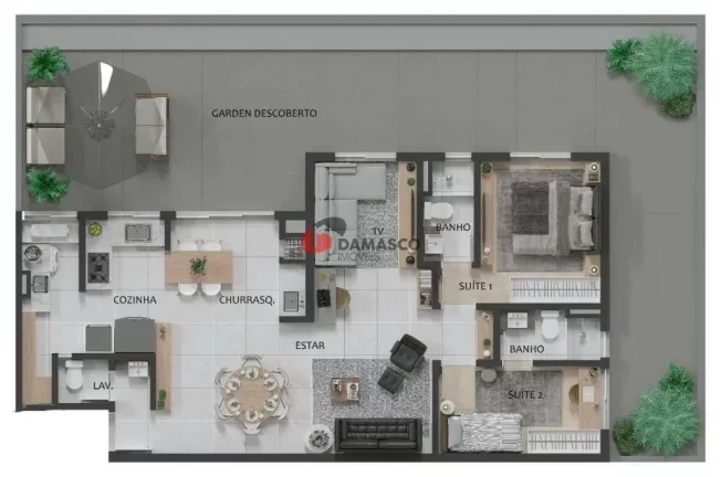 Imagem Apartamento à venda 2 Quartos, 1 Suite, 2 Vagas, Barcelona, São Caetano do Sul - SP