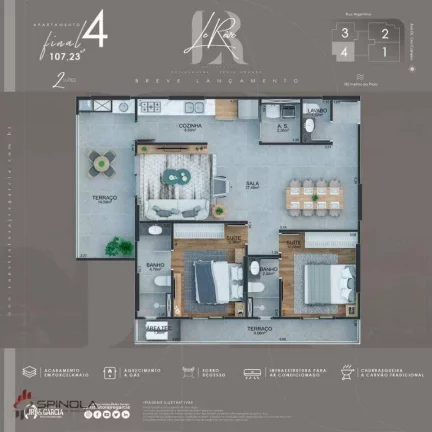 Imagem Apartamento com 3 dormitórios à venda, 157 m² por R$ 900.000,00 - Vila Guilhermina - Praia Grande/SP
