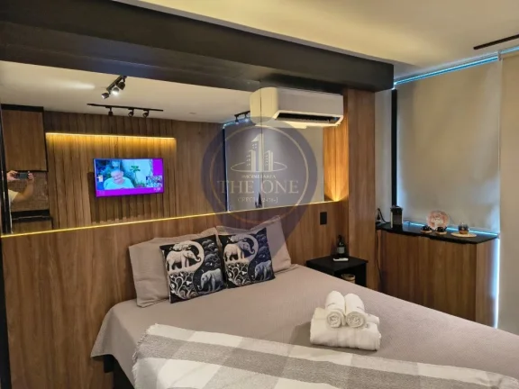 Imagem Studio à venda ou locação em Indianópolis, São Paulo-SP: 1 quarto, 2 salas, 1 banheiro, 27m² de luxo!