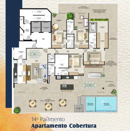 Imagem Apartamento Alto Padrão, 03 Quartos, 01 Suite, Area de Lazer Completa, Elevador, Centro, Guarapari - ES
