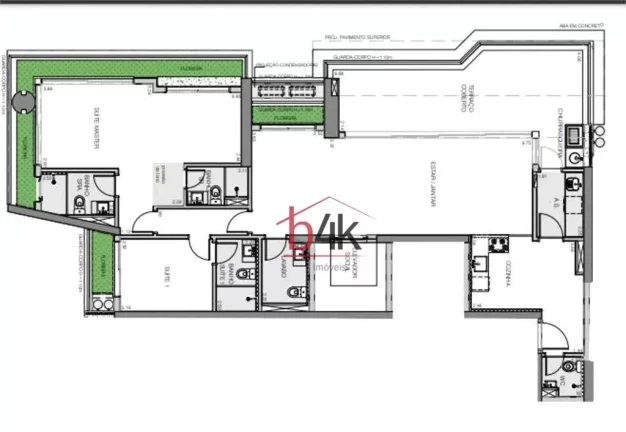 Imagem Apartamento de 4 dormitórios com 3 suítes no Condomínio O Parque.