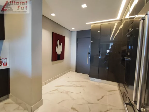 Imagem Luxuoso apartamento à venda em Praia Grande-SP, Canto do Forte: 3 quartos, 3 suítes, 2 salas, 4 banheiros, 3 vagas, 250m².