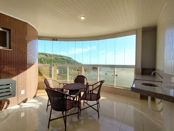 Apartamento Alto Padrão, 04 Suites, 03 Salas, DCE, Varanda Gourmet, Frente Mar, 03 Vagas de Garagem, Beira Mar, Praia do Morro, Guarapari - ES