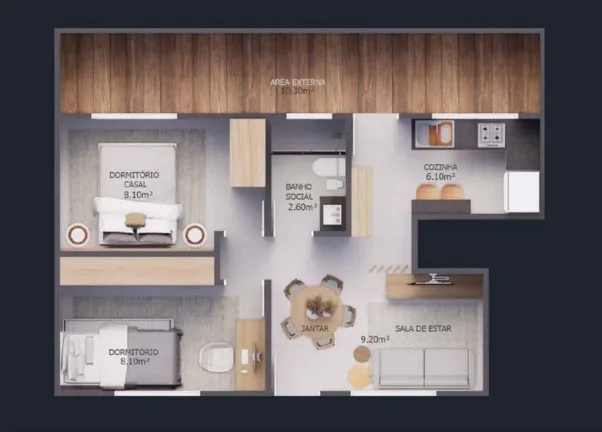 Imagem CASA COM 39.73 m² - CAIÇARA - PRAIA GRANDE SP