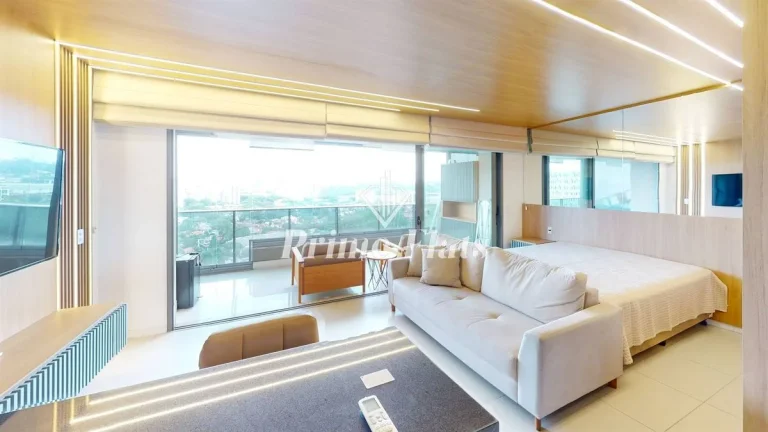 Imagem Flat disponível para locação no VHouse Faria Lima, com 46m², 1 dormitório e 1 vaga