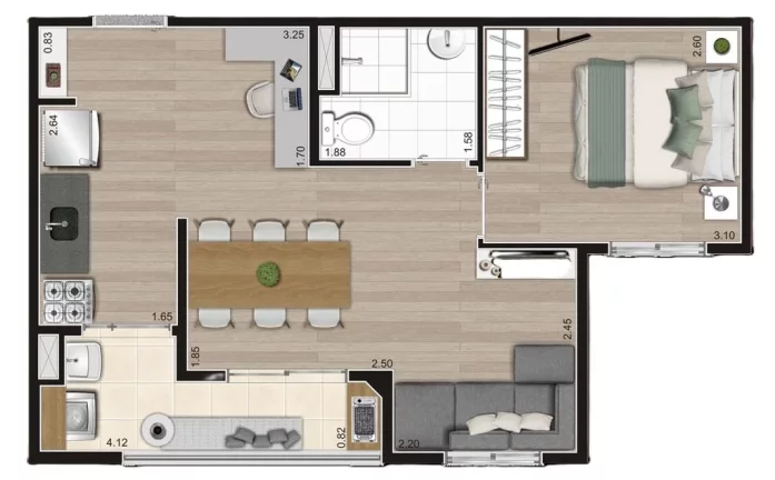 Imagem Apartamento com 2 Quartos à Venda, 43 m² em Jardim Imperador (zona Sul) - São Paulo