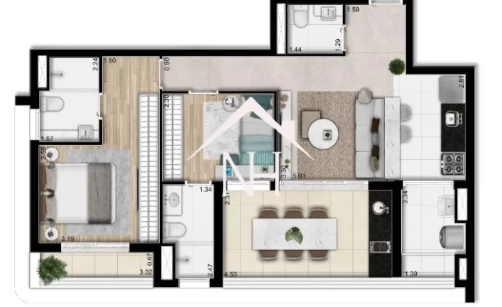 Imagem Apartamento na Vila Madalena de 76m, 2 suítes,1 vaga,terraço gourmet,academia,piscina,quadra,salão de festas e jogos,churrasqueira,playground,sauna