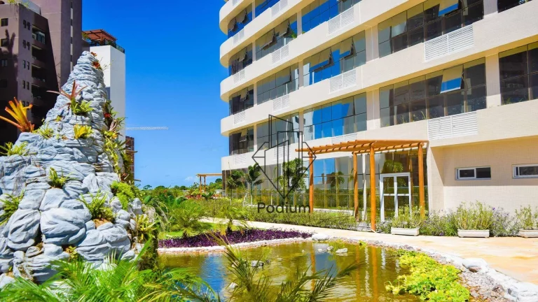 Imagem Apartamento no Condomínio Tour Geneve com varanda / sacada gourmet e vista definitiva para o mar da praia do Altiplano - AP0242