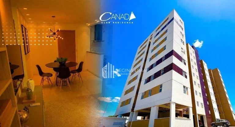 Imagem Apartamento pronto para morar, 2 dormitórios à venda por R$ 310.000,00 - Condomínio CANADÁ CLUB RESIDENCE - Cristo Rei - Teresina/PI