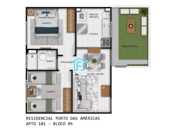Imagem Apartamentos novos 2 dormitórios com opção de sacada em Viamão