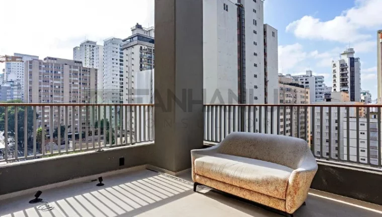 Imagem Imóvel de alto padrão: Apartamento à venda ou locação em São Paulo-SP, Cerqueira César - 1 quarto, 1 suíte, 2 salas, 2 banheiros, 1 vaga, 105m².